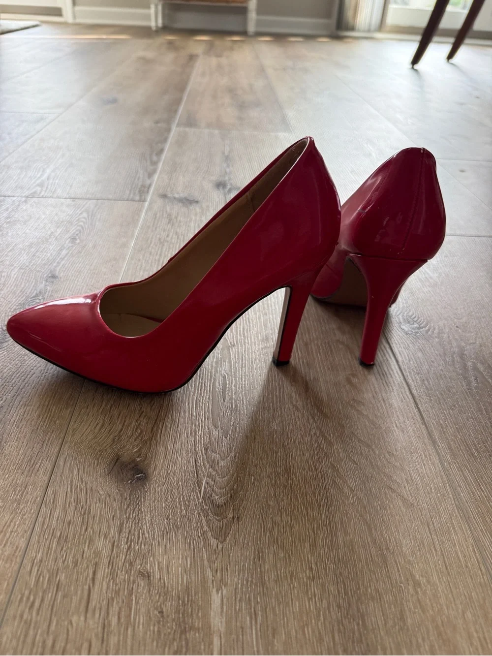 Journee Collection Red Patent Pointed-Toe High Heels